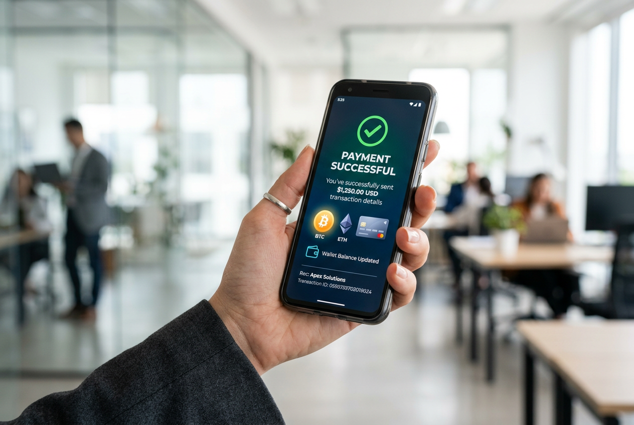 Smartfon realizujący bezpieczną płatność cyfrową w kasynie